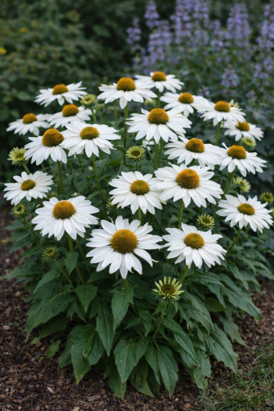 ECHINACEA PURP. PRAIRIE SPLENDOR COMPACT WHITE