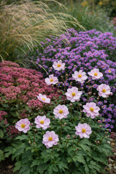 SASANKA - ANEMONE x HYBRIDA GARDEN BREEZE WHIRLWIND PINK