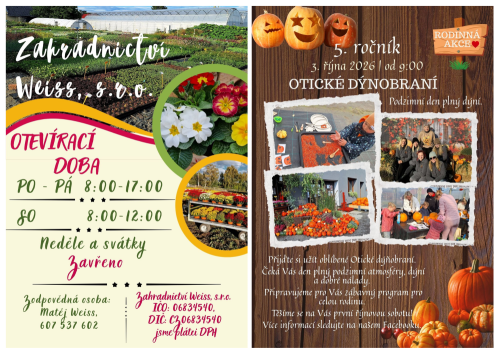 Otevírací doba Zahradnictví