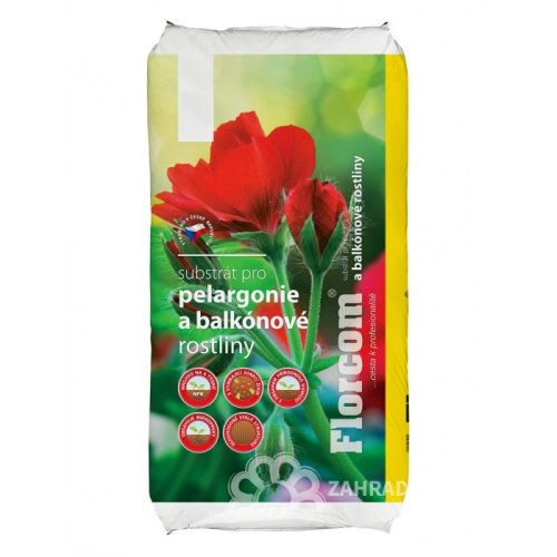 SUBSTRÁT PRO PELARGONIE A BALKONOVÉ KVĚTINY 50litrů
