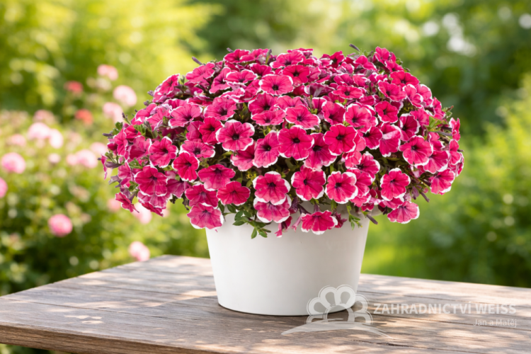 PETÚNIE – PETUNIA  CASCADIAS RIM CHERRY