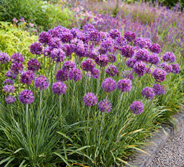 OKRASNÝ ČESNEK - ALLIUM HYB. LEVANDER BUBBLES
